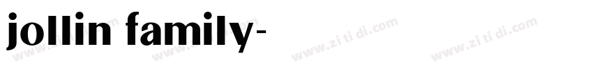 jollin family字体转换 jollin family字体转换